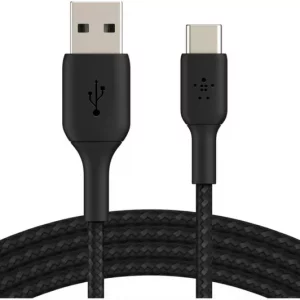 Braided USB-C to USB-A Cable - 3 m, Black